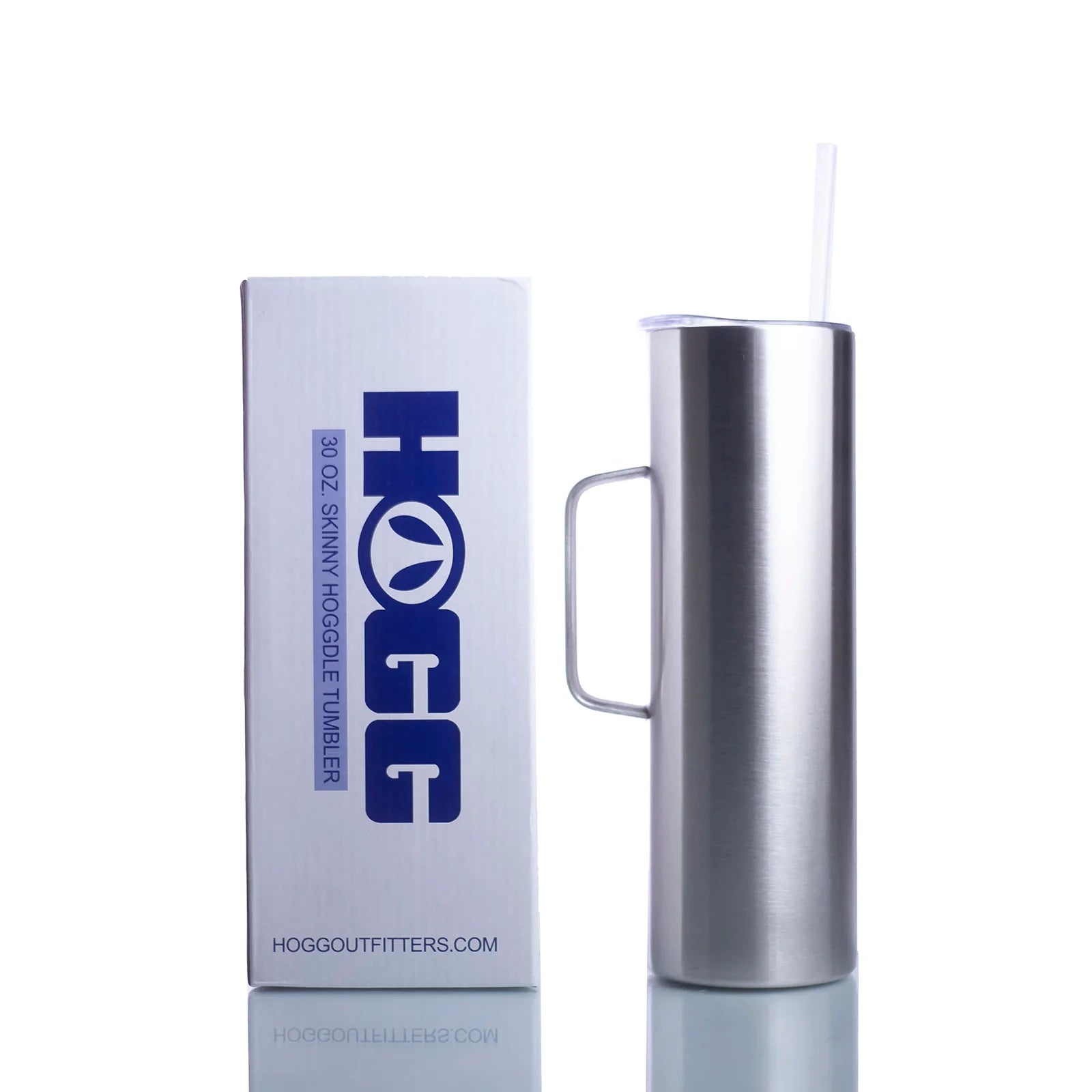 30oz HOGGDLE SKINNY TUMBLER W/ SLIDING LID & STRAW