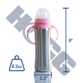 8 oz Baby Bottle Pink